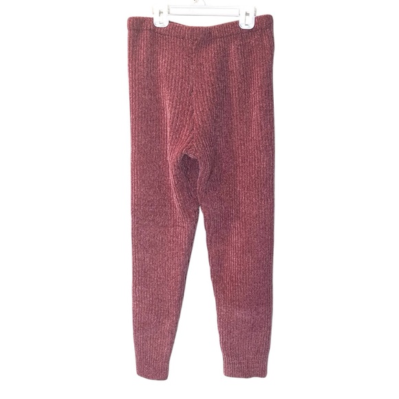 Lulu’s Weekend Chiller Rusty Rose Chenille Knit Lounge Joggers medium - Picture 3 of 5